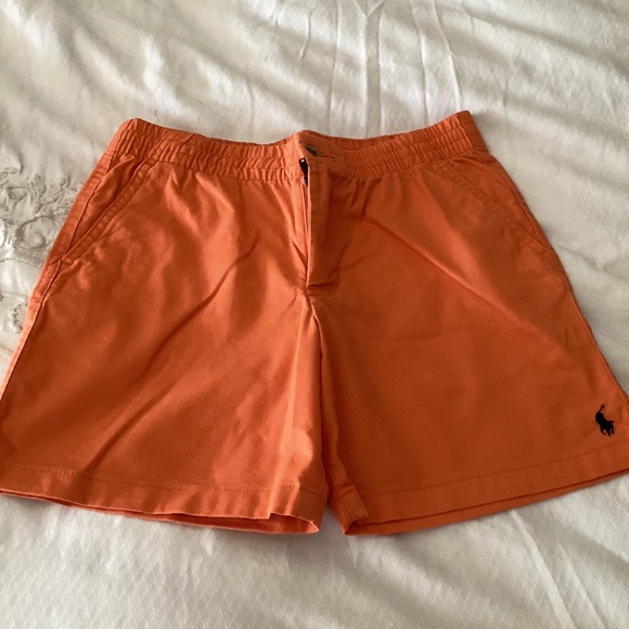Polo Ralph Lauren boys orange size 14 dock style excellent condition shorts - Picture 1 of 11